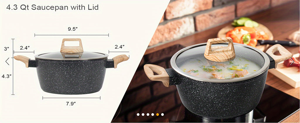 Pots and Pans Set Non Stick, 12pc