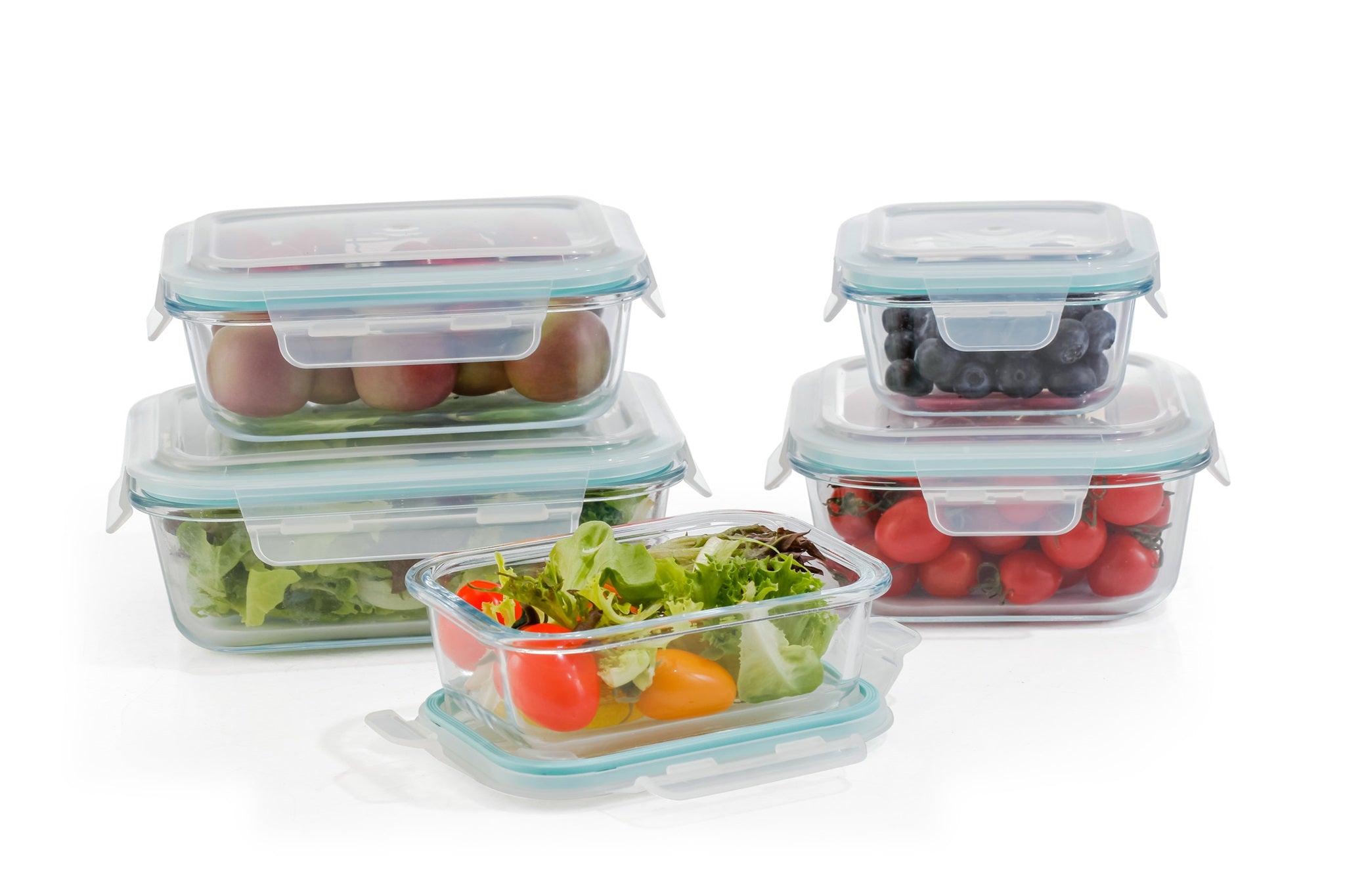 10-Piece Glass Food Storage Containers with Airtight Locking Lids