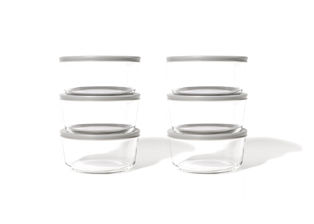 Glass Food Storage Containers - 12 Piece 2 Cup Set