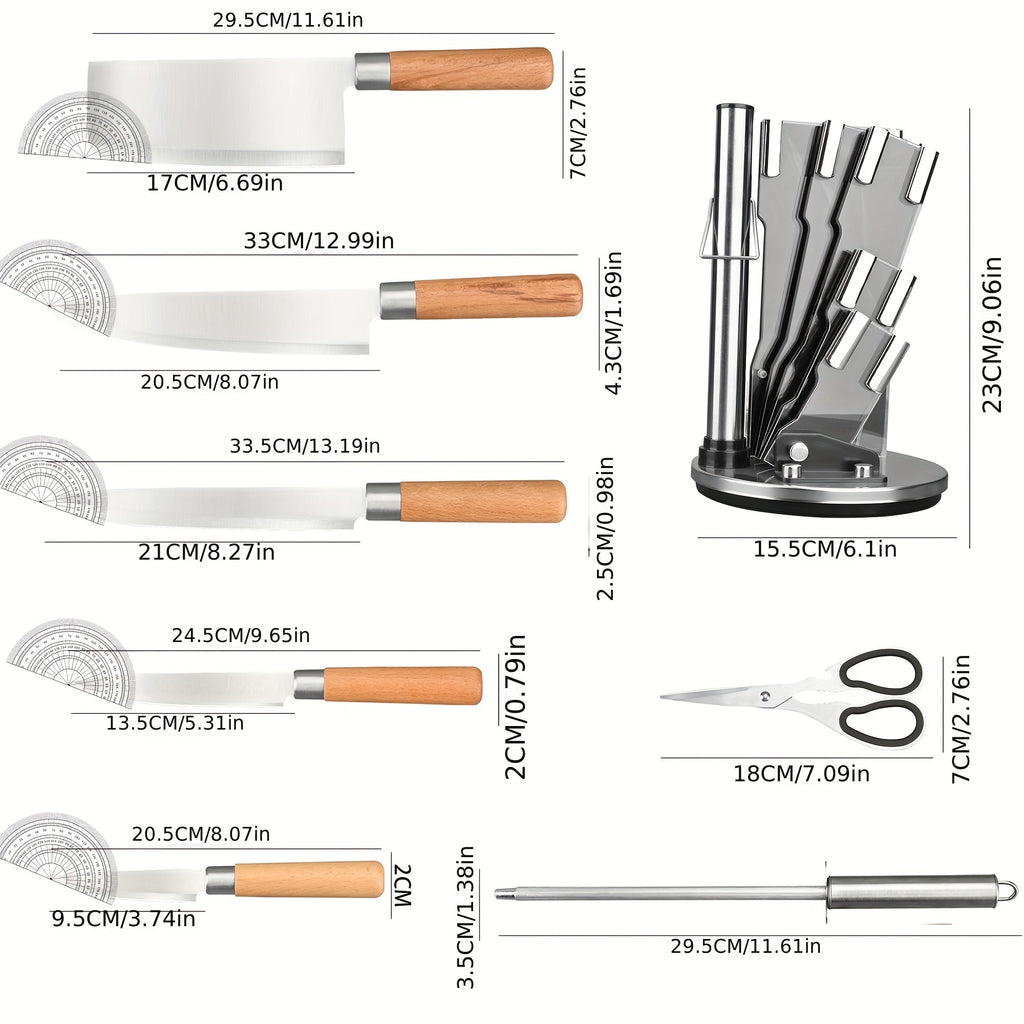 8-piece set of outdoor minimalist knives,