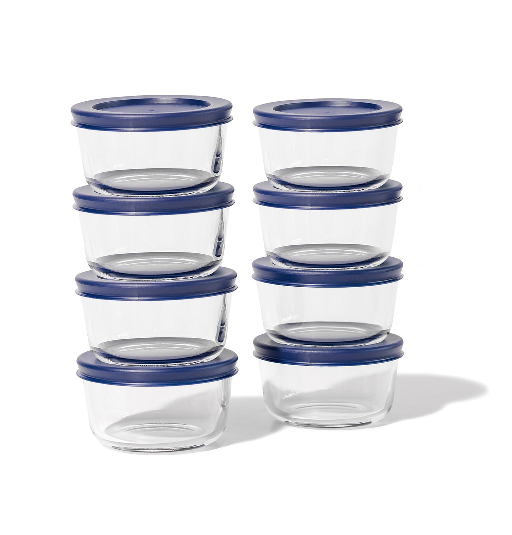Glass Food Storage Containers - 16 Piece 7oz Set
