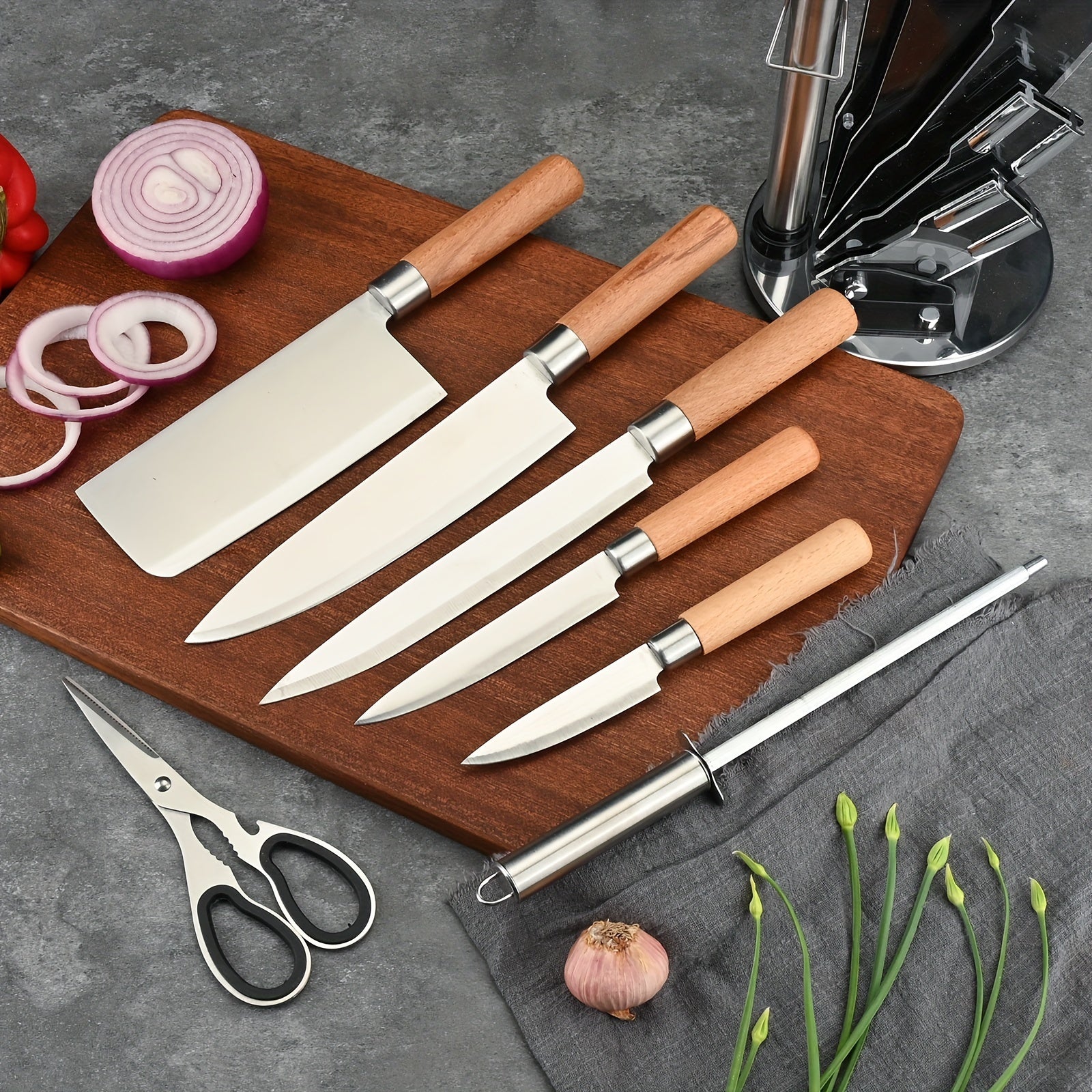 8-piece set of outdoor minimalist knives,