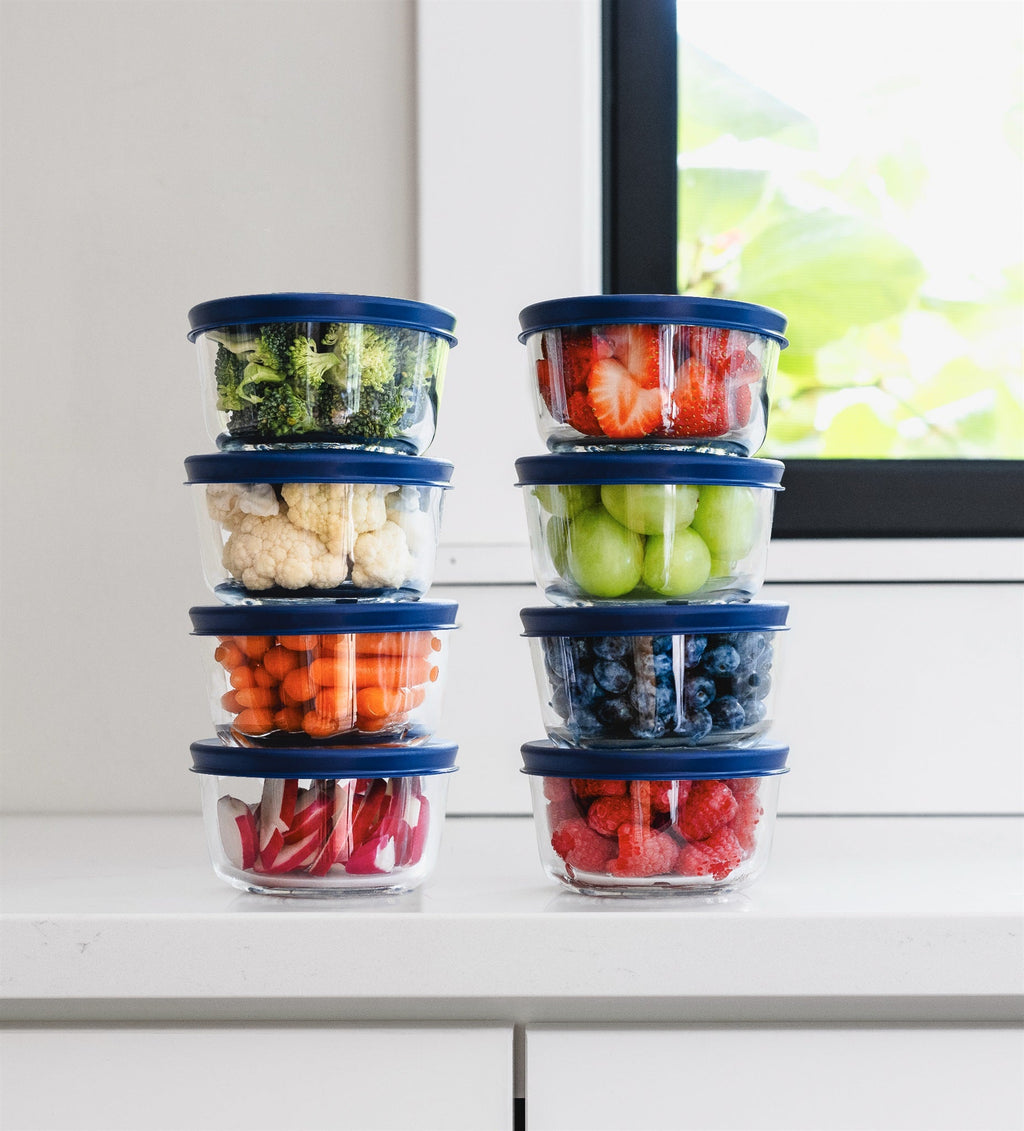 Glass Food Storage Containers - 16 Piece 7oz Set