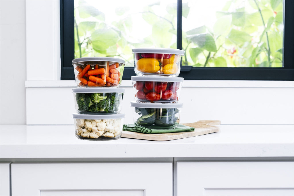 Glass Food Storage Containers - 12 Piece 2 Cup Set
