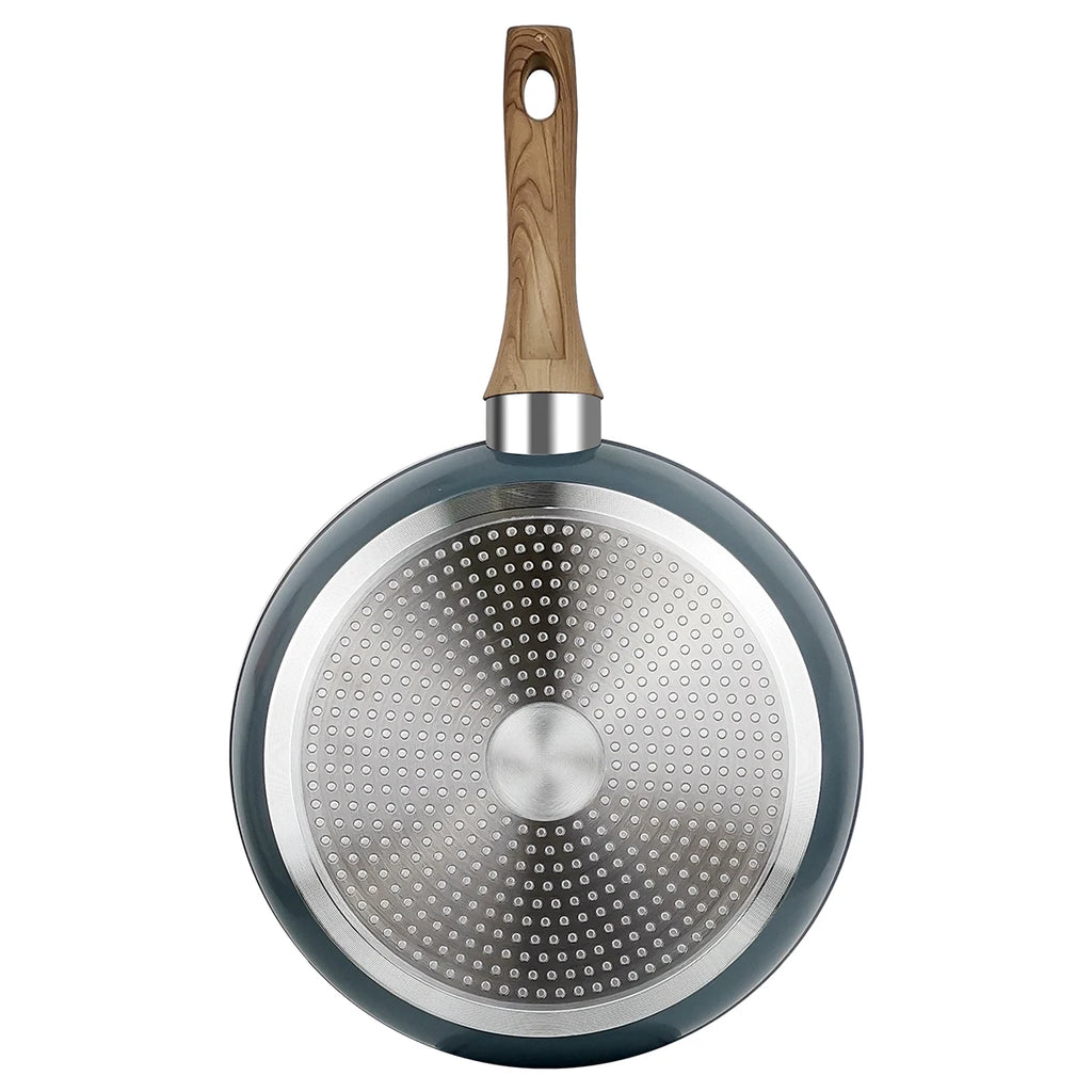 20/24/28cm Colorful Frying Pan with Wooden Handle, Nonstick