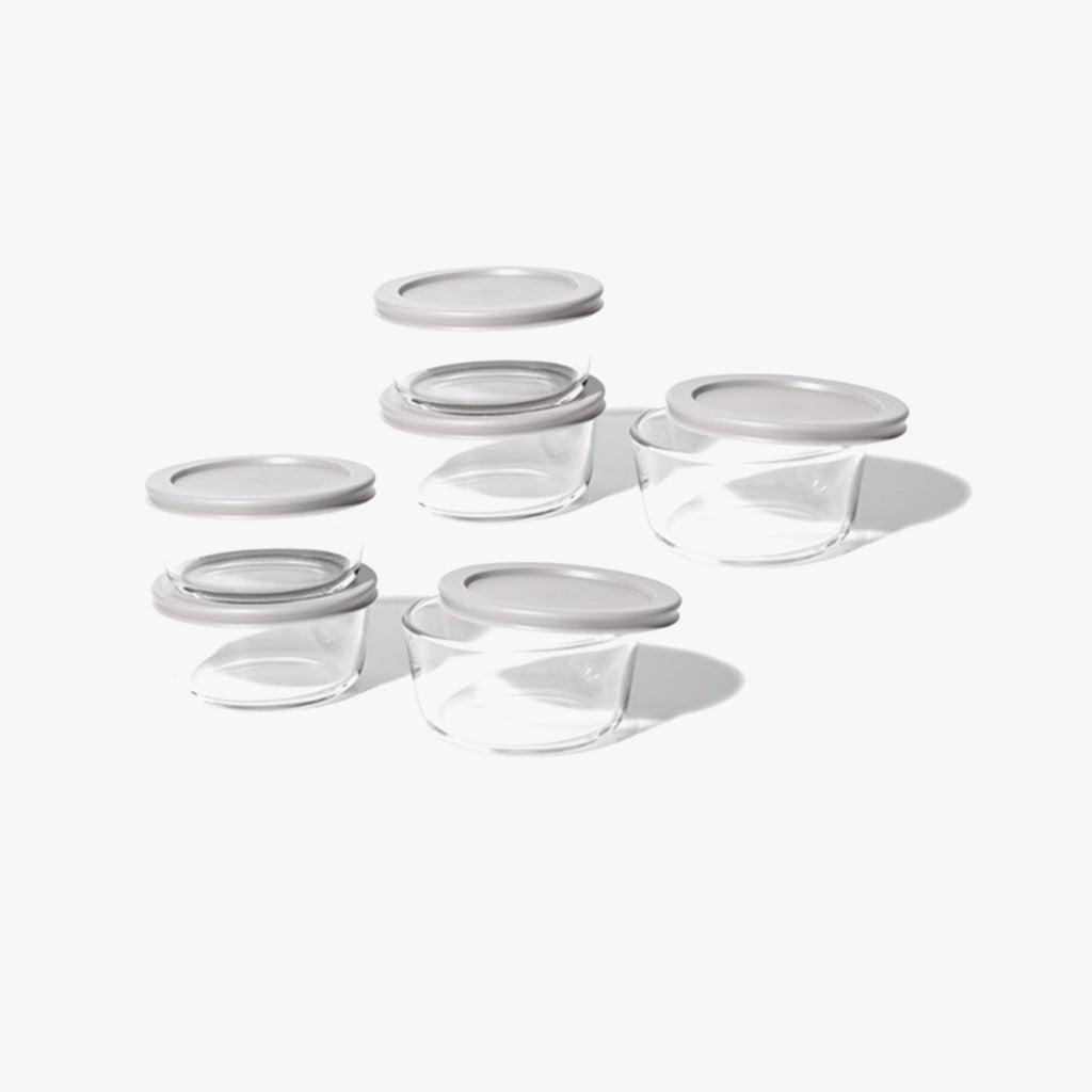 Glass Food Storage Containers - 12 Piece 2 Cup Set