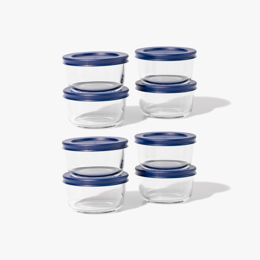 Glass Food Storage Containers - 16 Piece 7oz Set