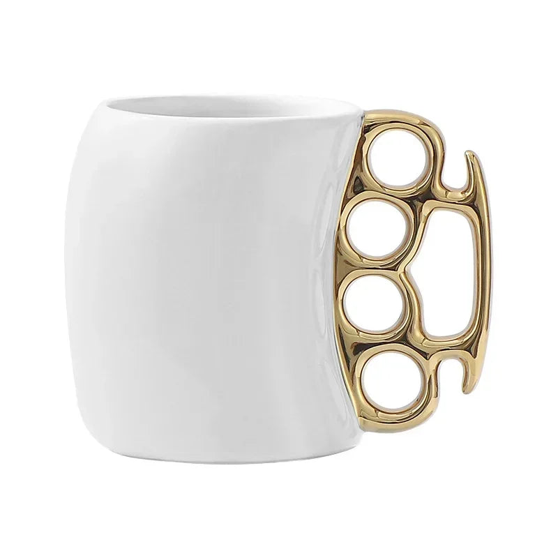 Mugs Creative Bending Fist Ring Cup Ceramic Cup
