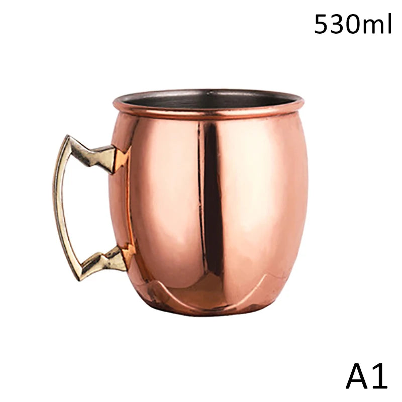 Stainless Steel Moscow Mule Mug, Hammered Copper-Style