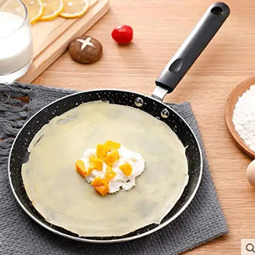 Non Stick Flat Frying Pan Shallow Edge Flat Bottom