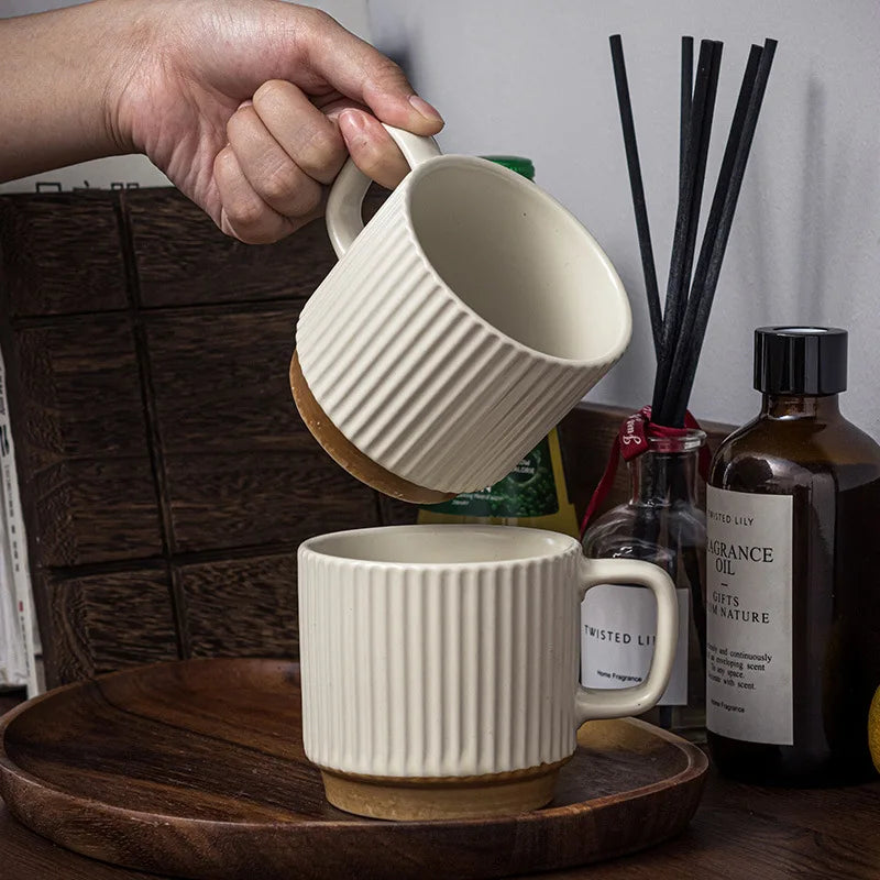 Mug universal drinking cup spoon household water cup office ceramic
