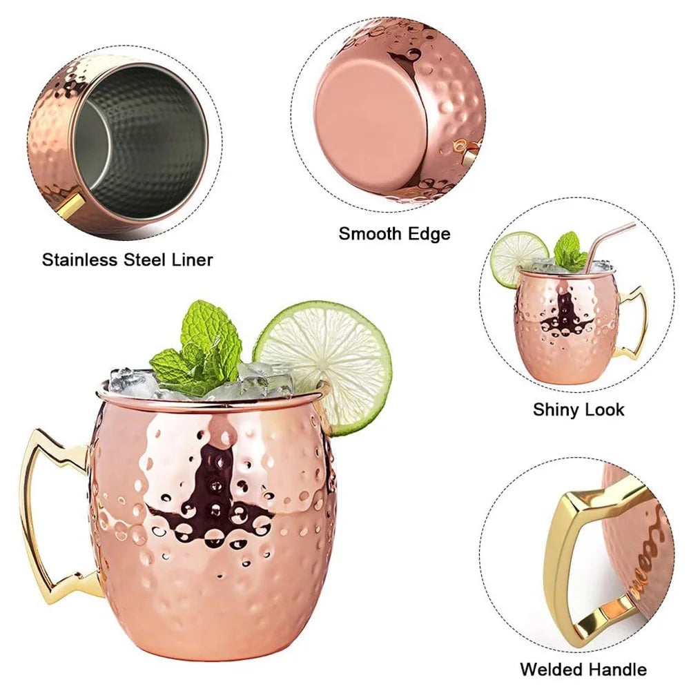 Cocktail Wine Cup Moscow Mule Copper Mug Stainless Steel