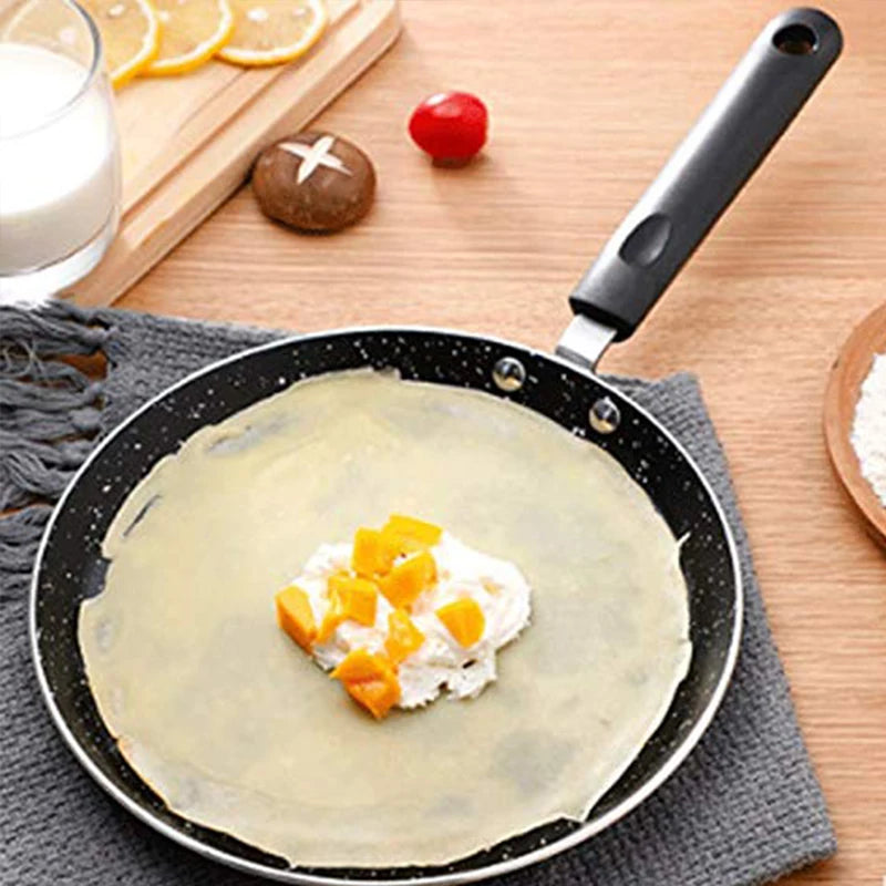Non Stick Flat Frying Pan Shallow Edge Flat Bottom
