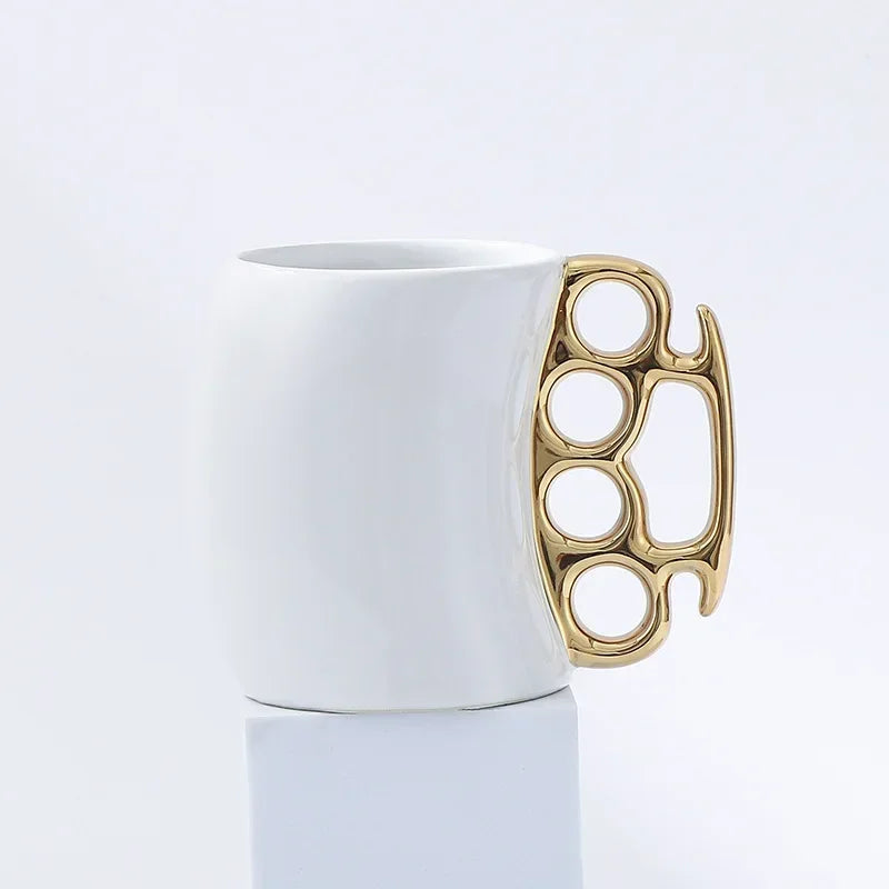 Mugs Creative Bending Fist Ring Cup Ceramic Cup