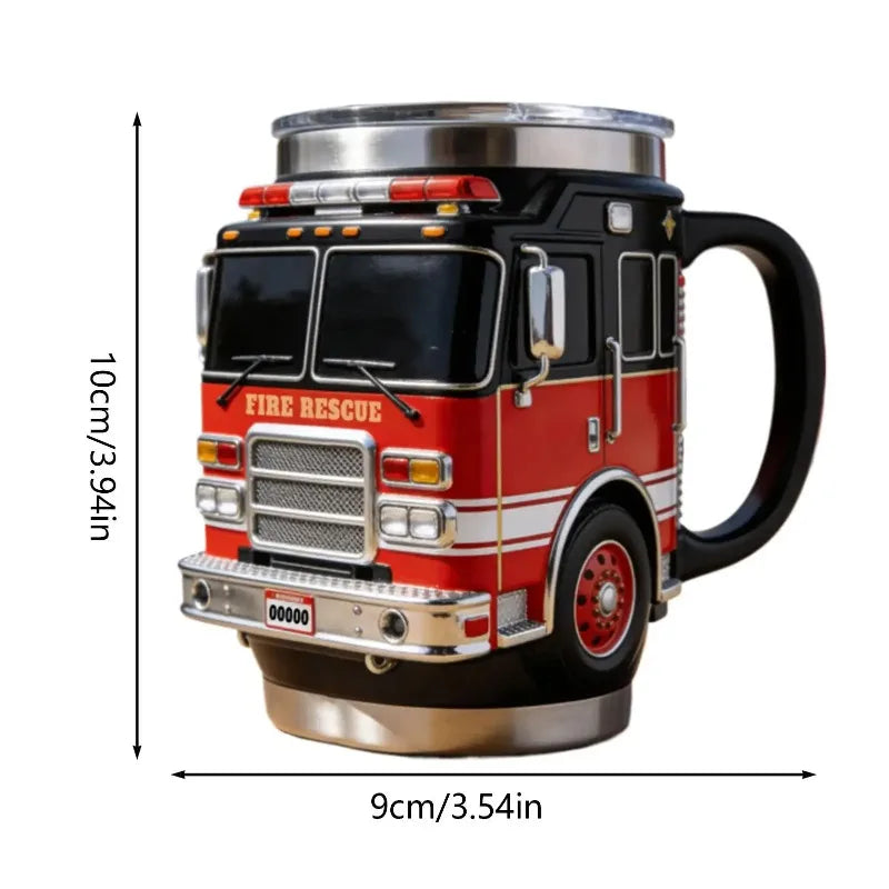Funny Mugs Firefighting Coffee Mugs Creative Design Truck Coffee Mug