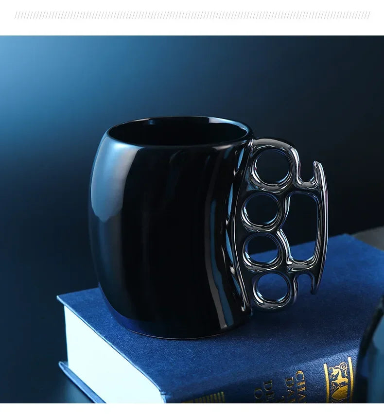 Mugs Creative Bending Fist Ring Cup Ceramic Cup