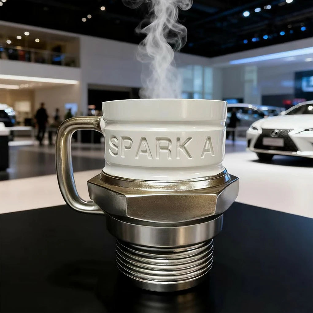 Spark Plug Mug Industrial Coffee Cup For Car Enthusiasts