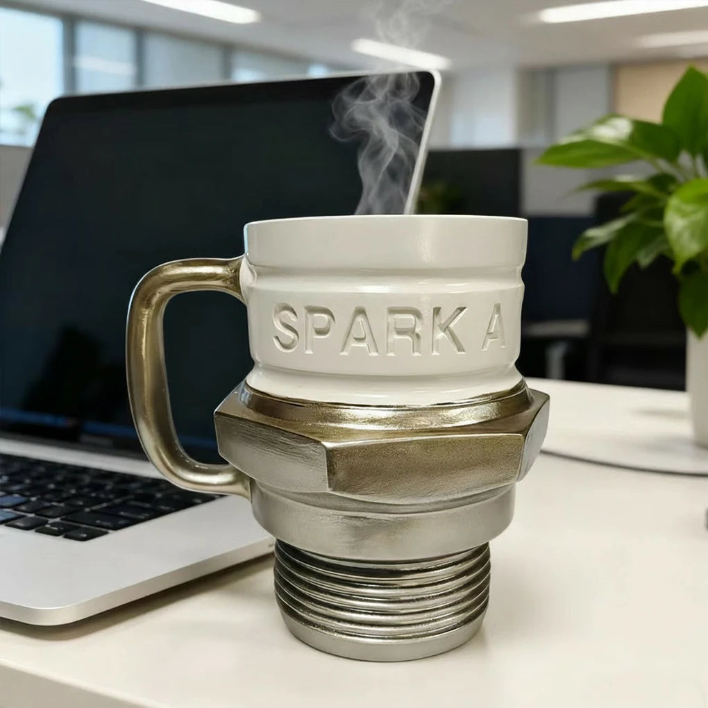 Spark Plug Mug Industrial Coffee Cup For Car Enthusiasts