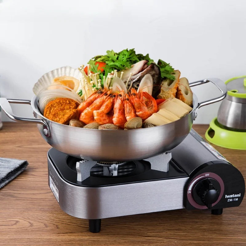 Stainless Steel Cookware Saucepan Dry Pots with Handle