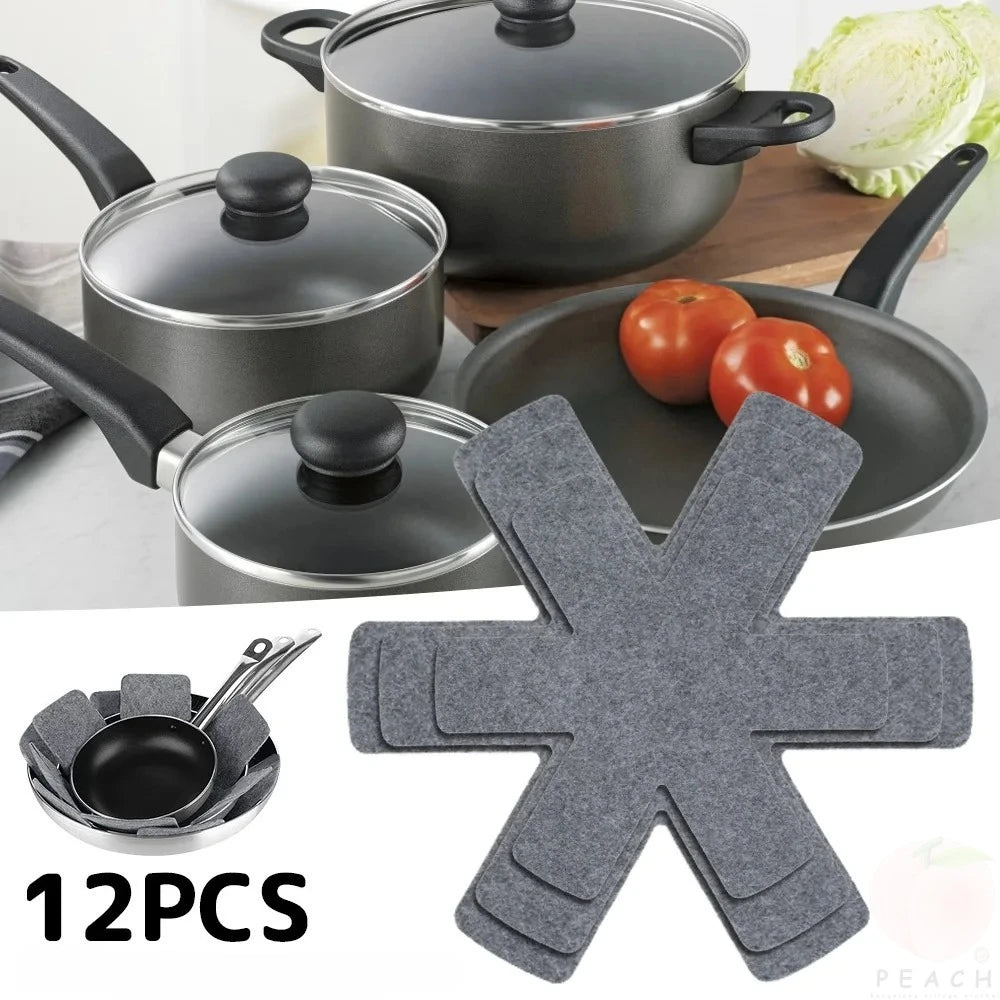Pot and Pan Protectors 12Pcs Pot Dividers Pad Non-woven 3 Sizes pans