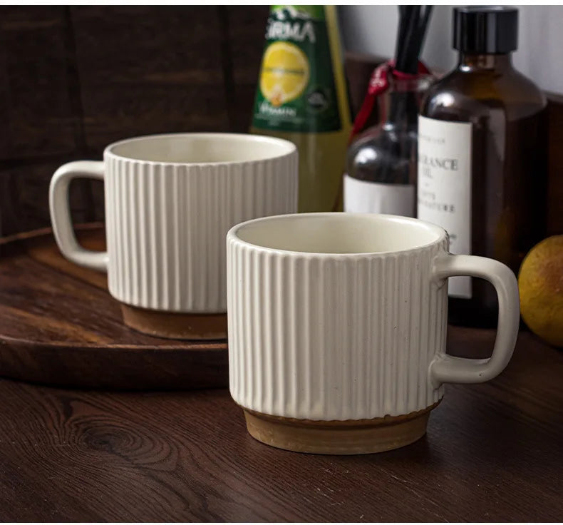 Mug universal drinking cup spoon household water cup office ceramic