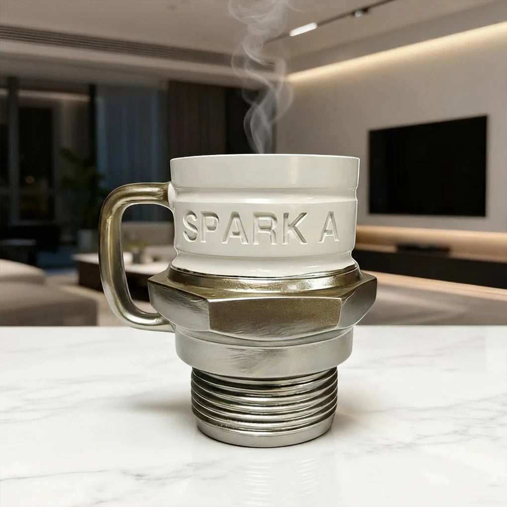 Spark Plug Mug Industrial Coffee Cup For Car Enthusiasts