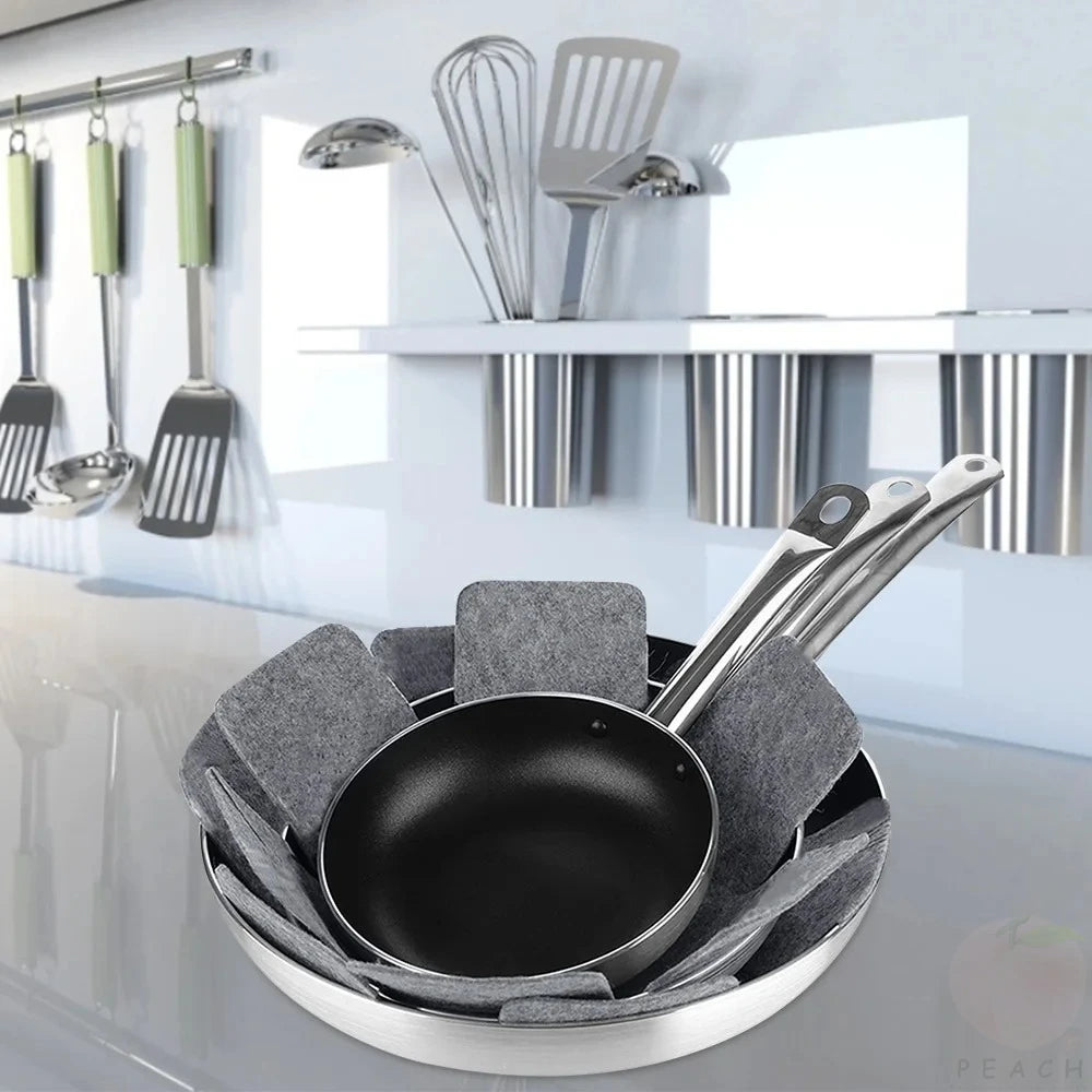 Pot and Pan Protectors 12Pcs Pot Dividers Pad Non-woven 3 Sizes pans