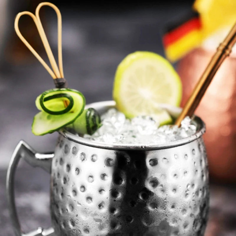 Stainless Steel Moscow Mule Mug, Hammered Copper-Style