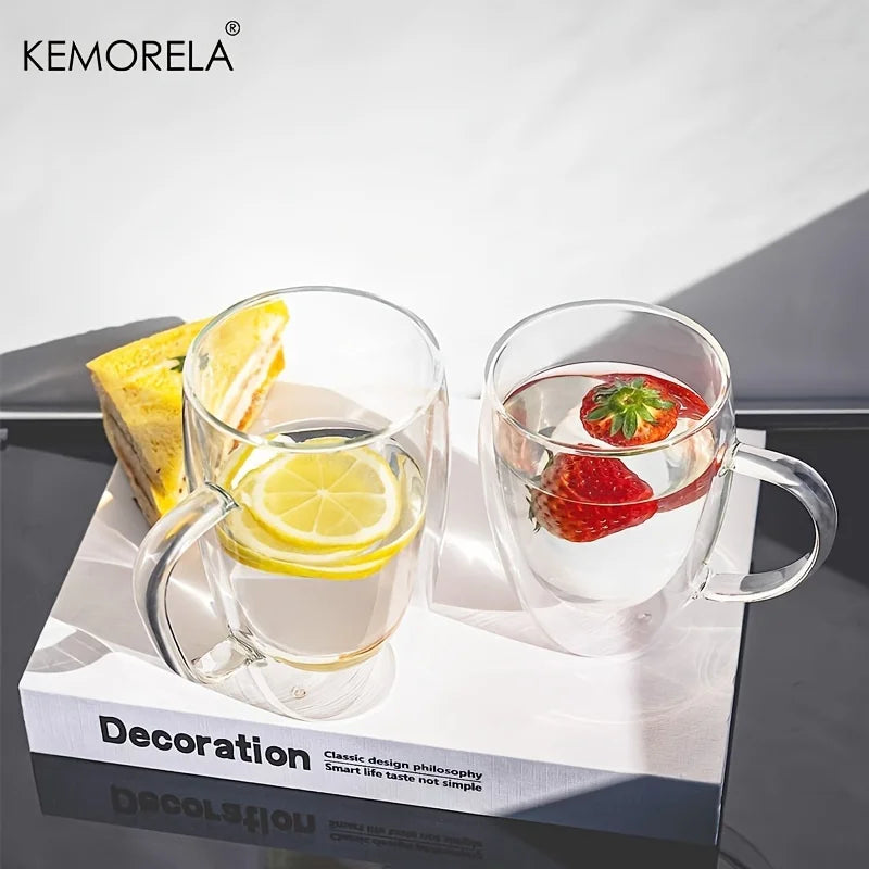 2/4/6PCS 350ML Double Wall Glass
