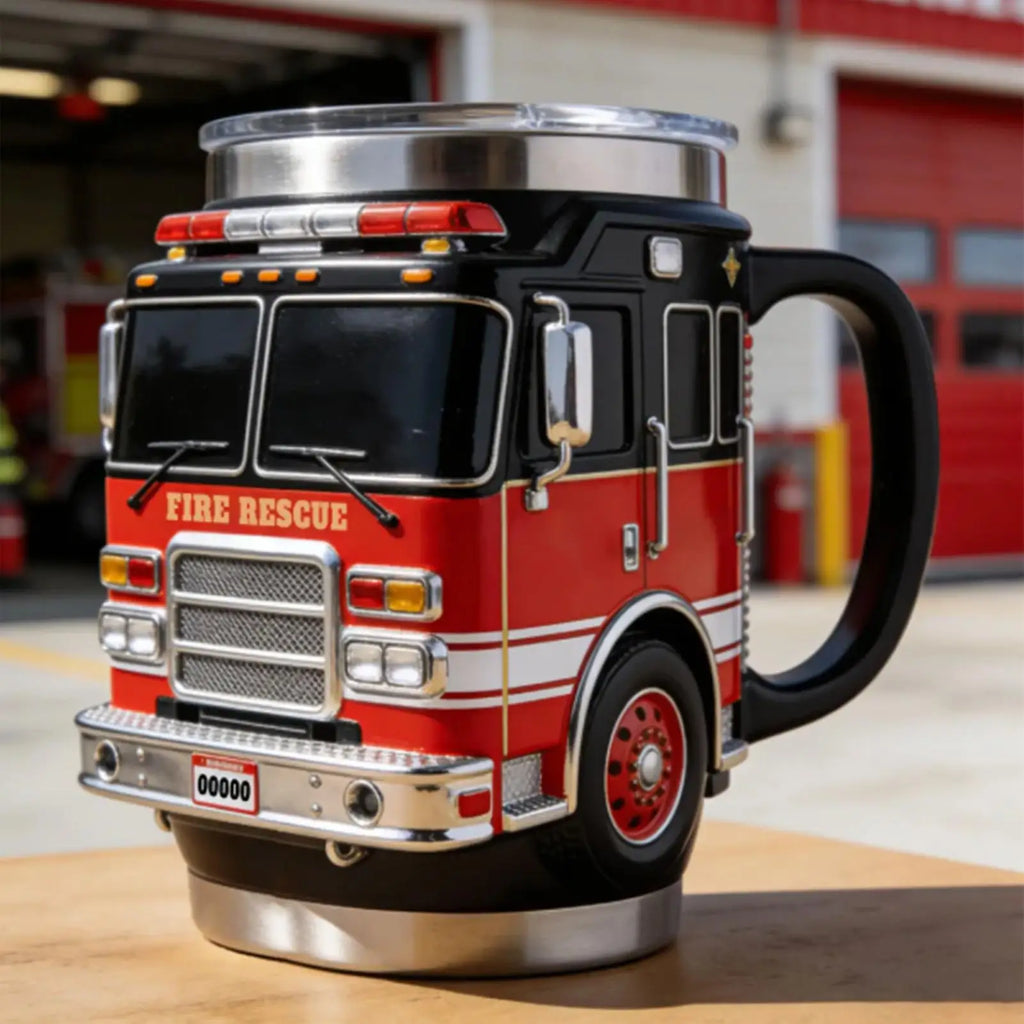 Funny Mugs Firefighting Coffee Mugs Creative Design Truck Coffee Mug