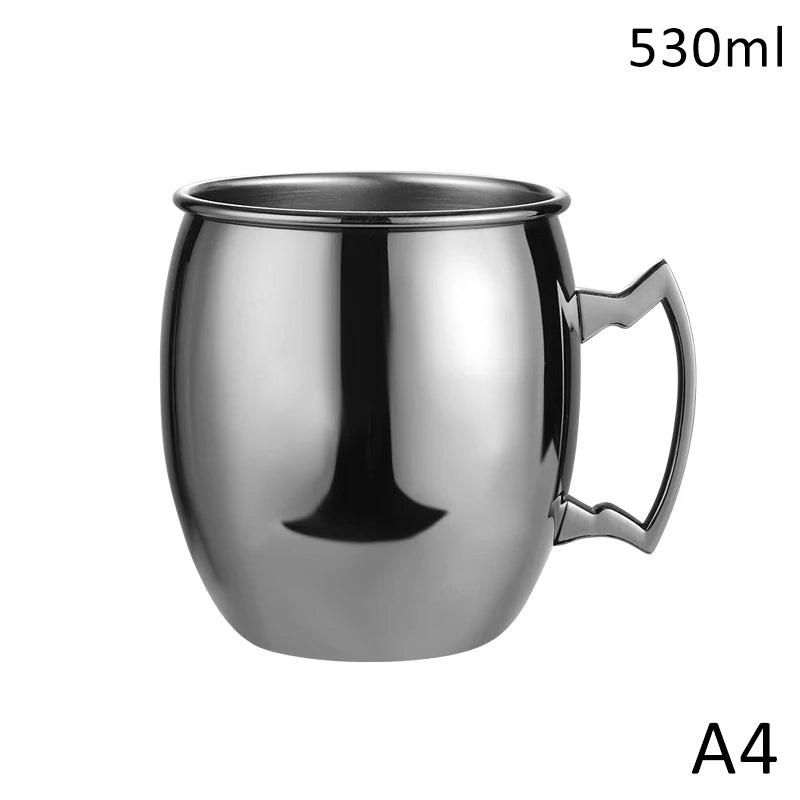 Stainless Steel Moscow Mule Mug, Hammered Copper-Style