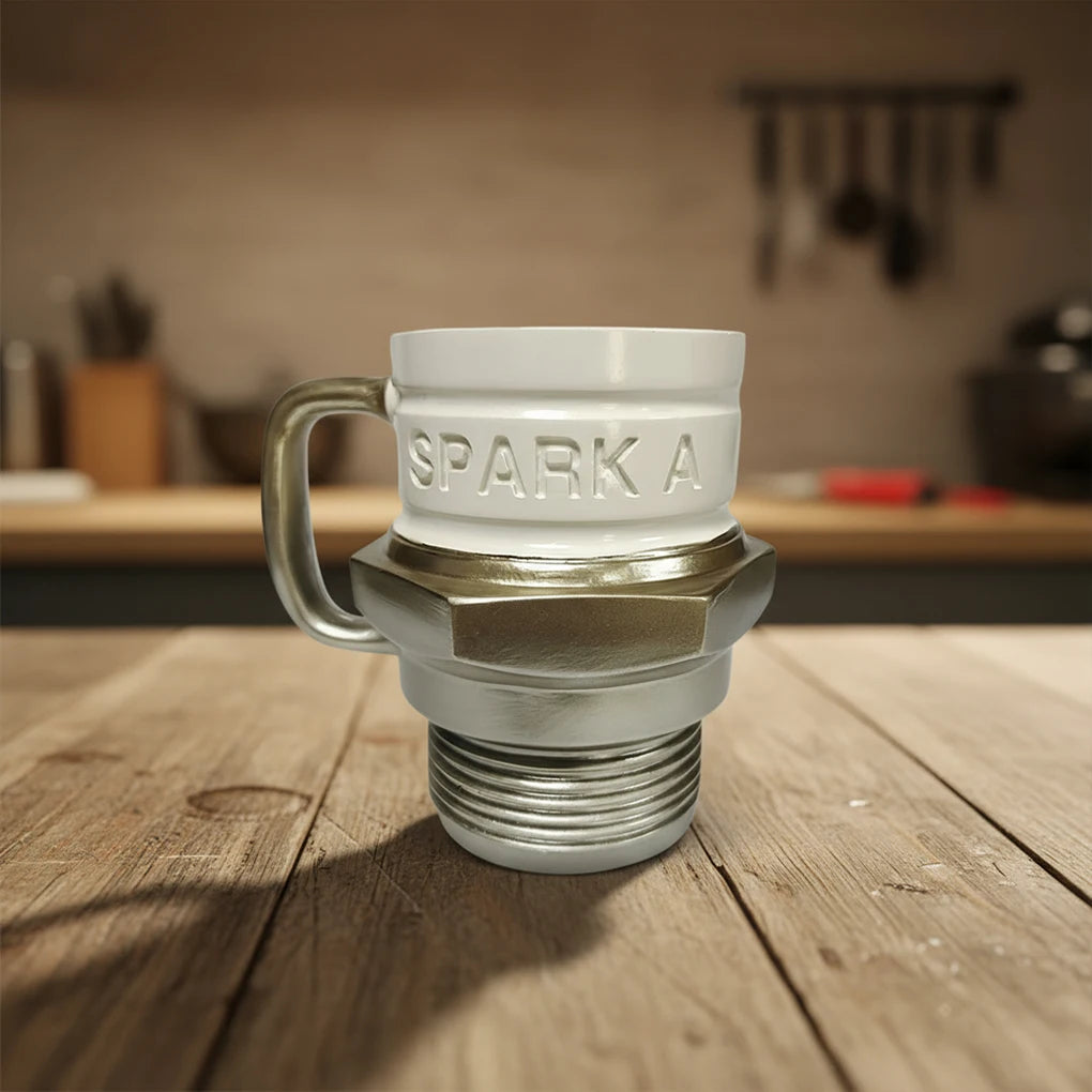 Spark Plug Mug Industrial Coffee Cup For Car Enthusiasts