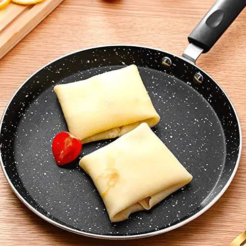 Non Stick Flat Frying Pan Shallow Edge Flat Bottom