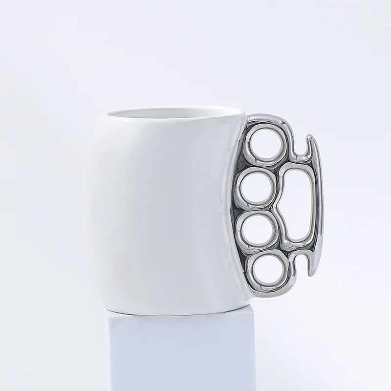 Mugs Creative Bending Fist Ring Cup Ceramic Cup