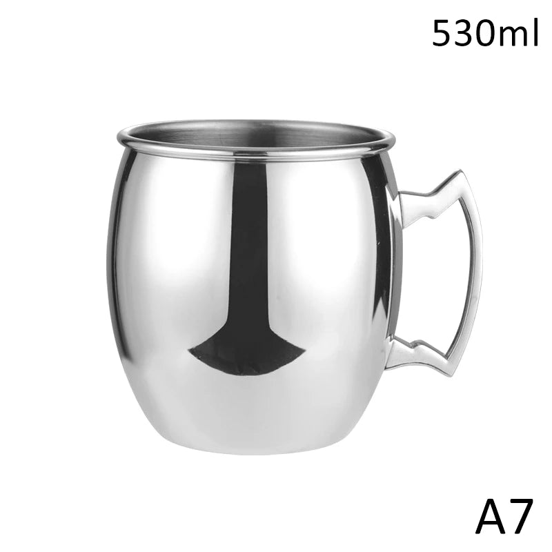 Stainless Steel Moscow Mule Mug, Hammered Copper-Style