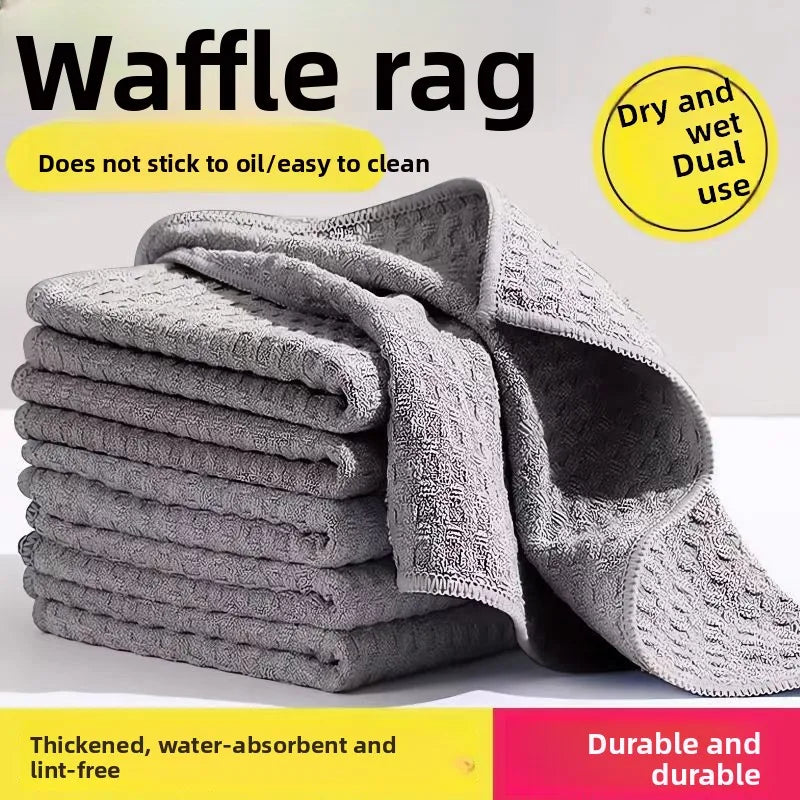 Waffle rag, non-oil dishcloth