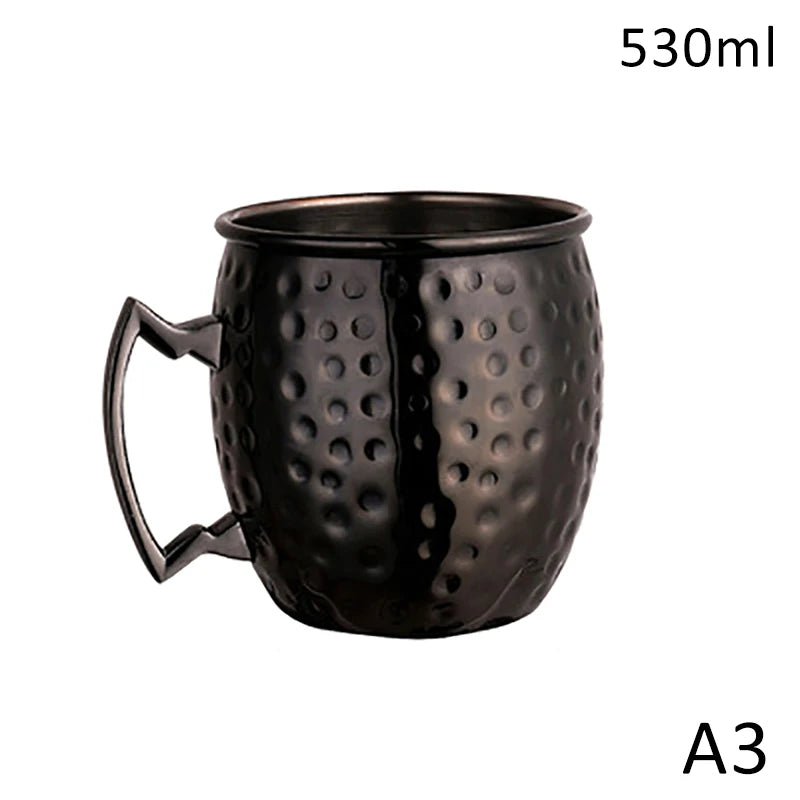 Stainless Steel Moscow Mule Mug, Hammered Copper-Style