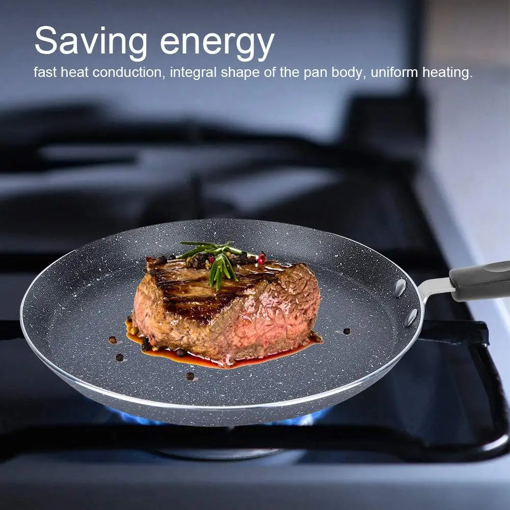 Non Stick Flat Frying Pan Shallow Edge Flat Bottom