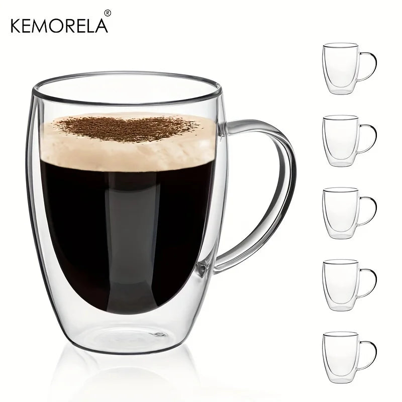 2/4/6PCS 350ML Double Wall Glass