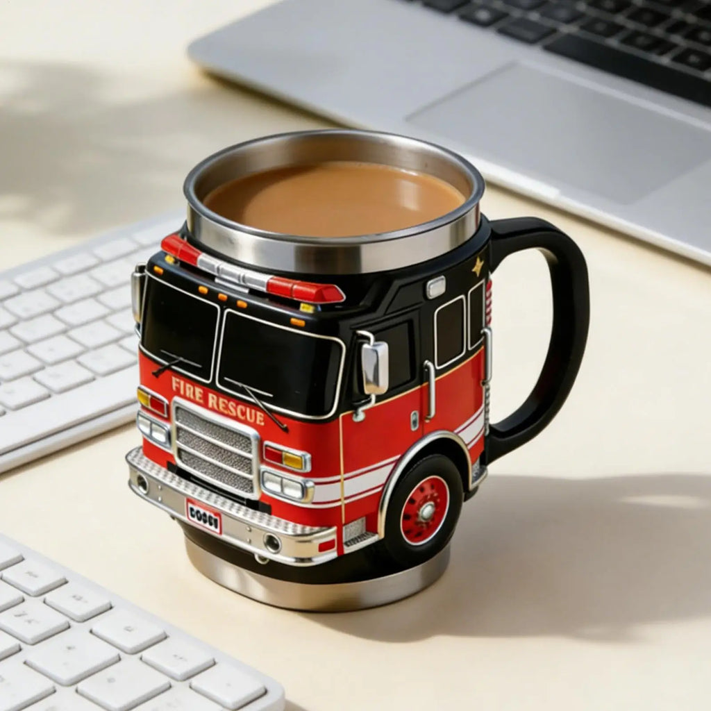 Funny Mugs Firefighting Coffee Mugs Creative Design Truck Coffee Mug