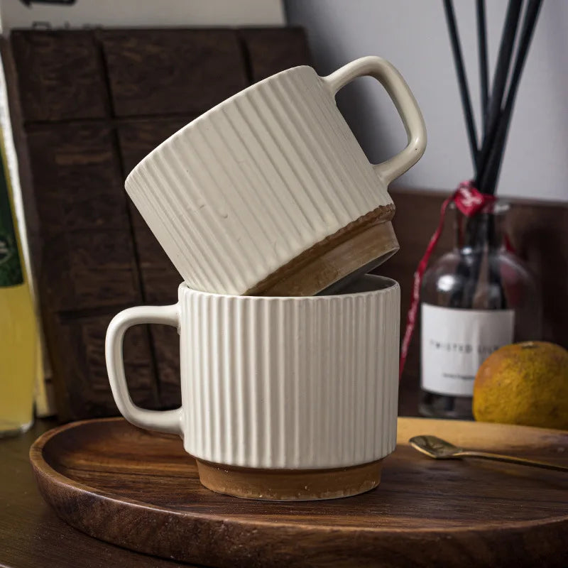 Mug universal drinking cup spoon household water cup office ceramic