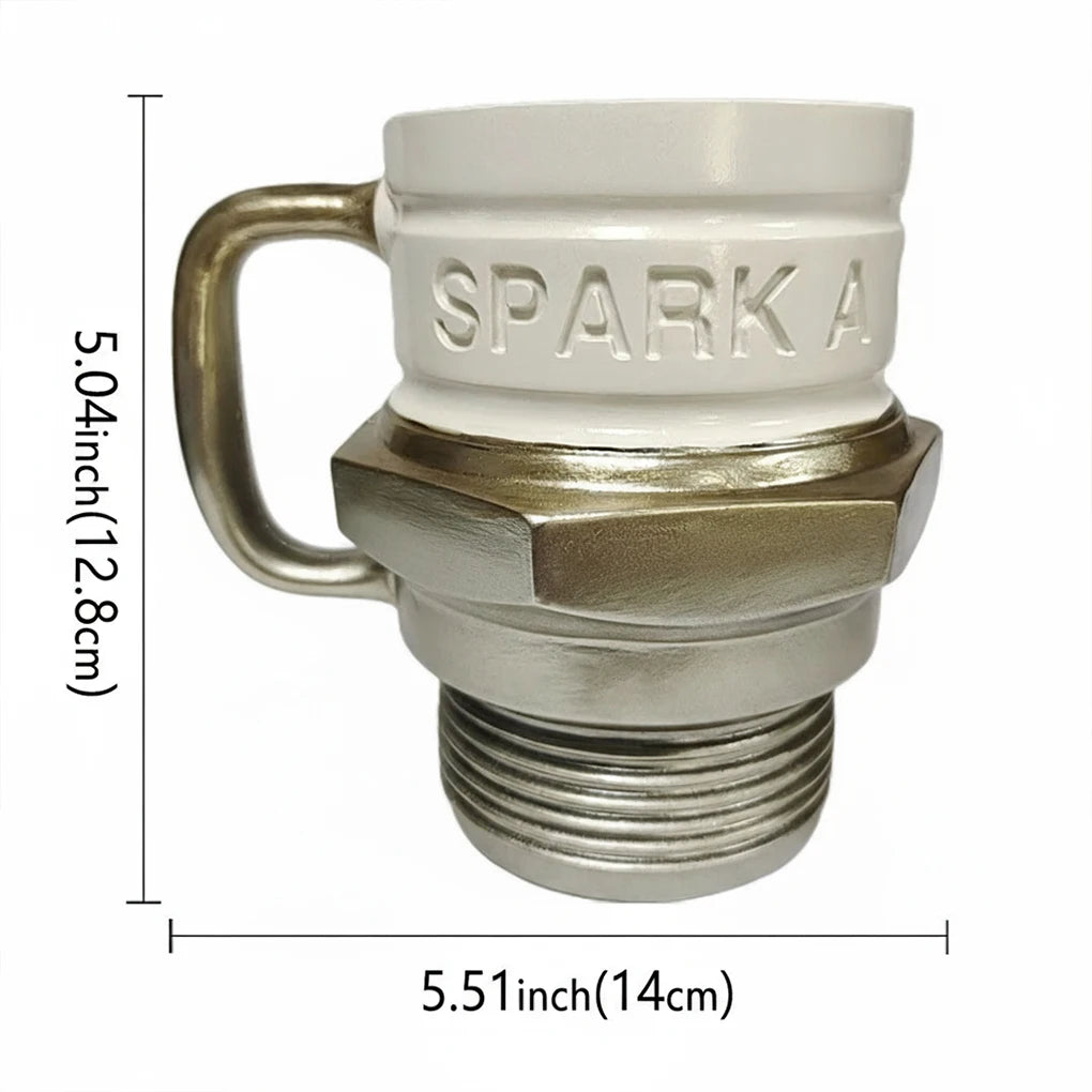 Spark Plug Mug Industrial Coffee Cup For Car Enthusiasts