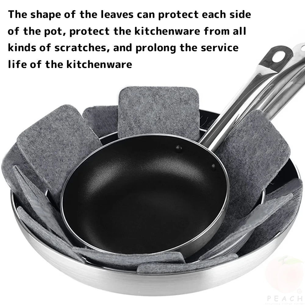Pot and Pan Protectors 12Pcs Pot Dividers Pad Non-woven 3 Sizes pans