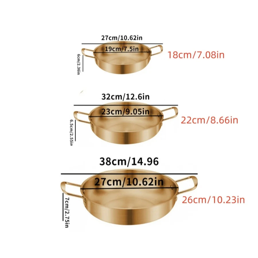 Stainless Steel Cookware Saucepan Dry Pots with Handle