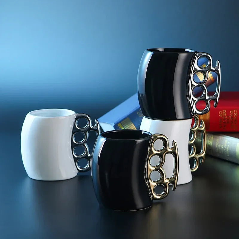 Mugs Creative Bending Fist Ring Cup Ceramic Cup