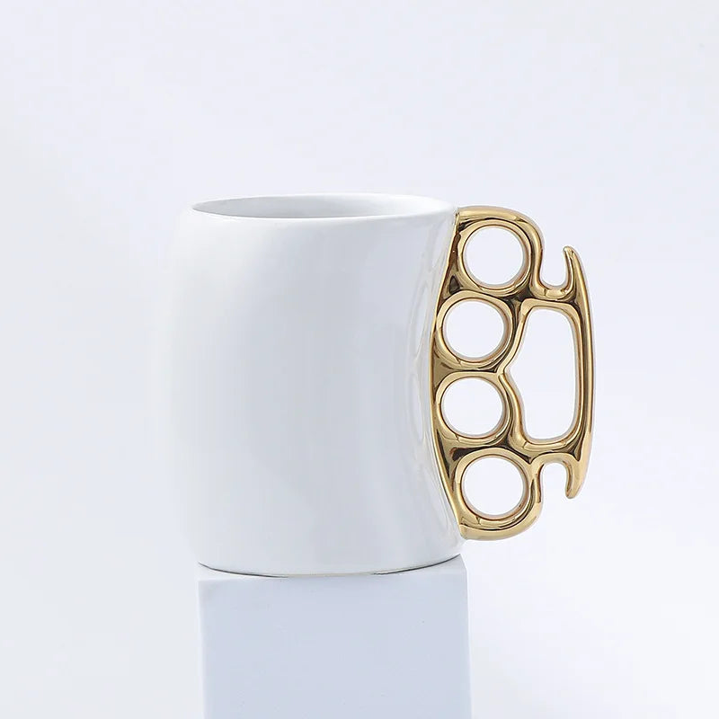 Mugs Creative Bending Fist Ring Cup Ceramic Cup