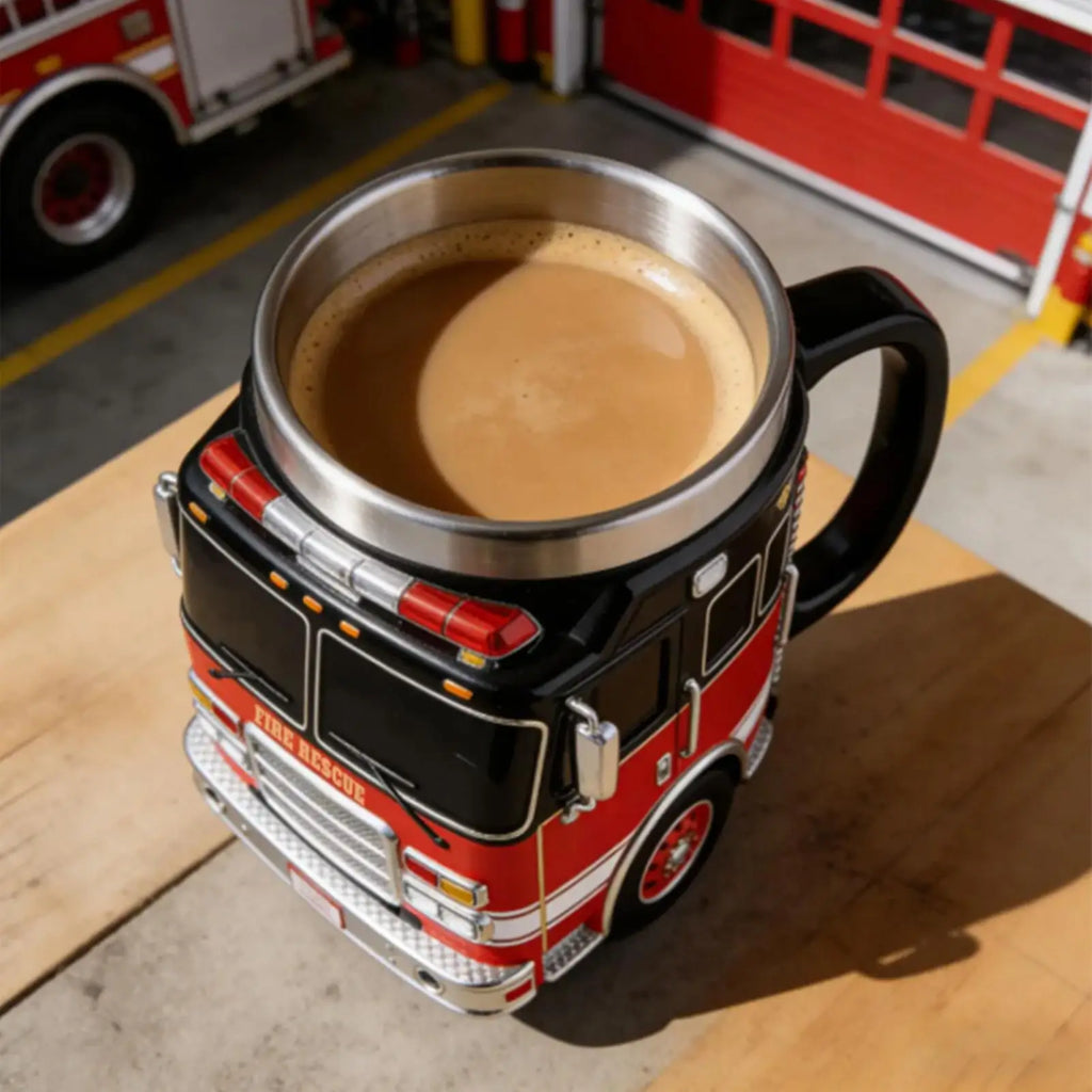 Funny Mugs Firefighting Coffee Mugs Creative Design Truck Coffee Mug