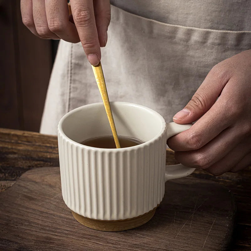 Mug universal drinking cup spoon household water cup office ceramic