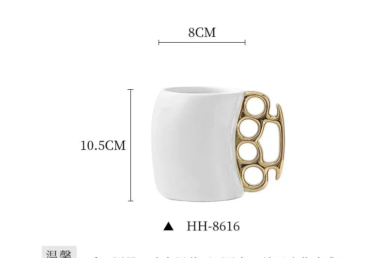 Mugs Creative Bending Fist Ring Cup Ceramic Cup