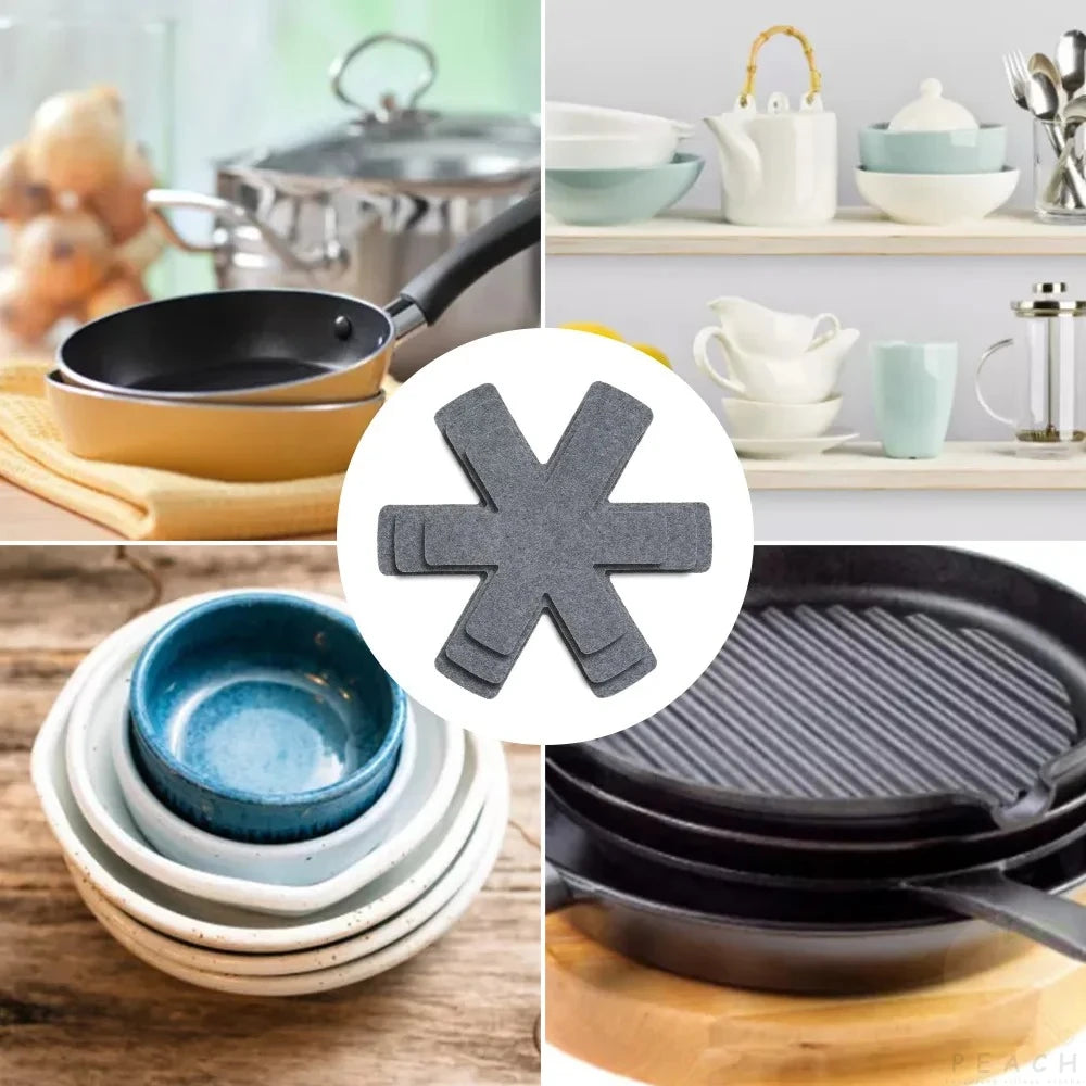 Pot and Pan Protectors 12Pcs Pot Dividers Pad Non-woven 3 Sizes pans